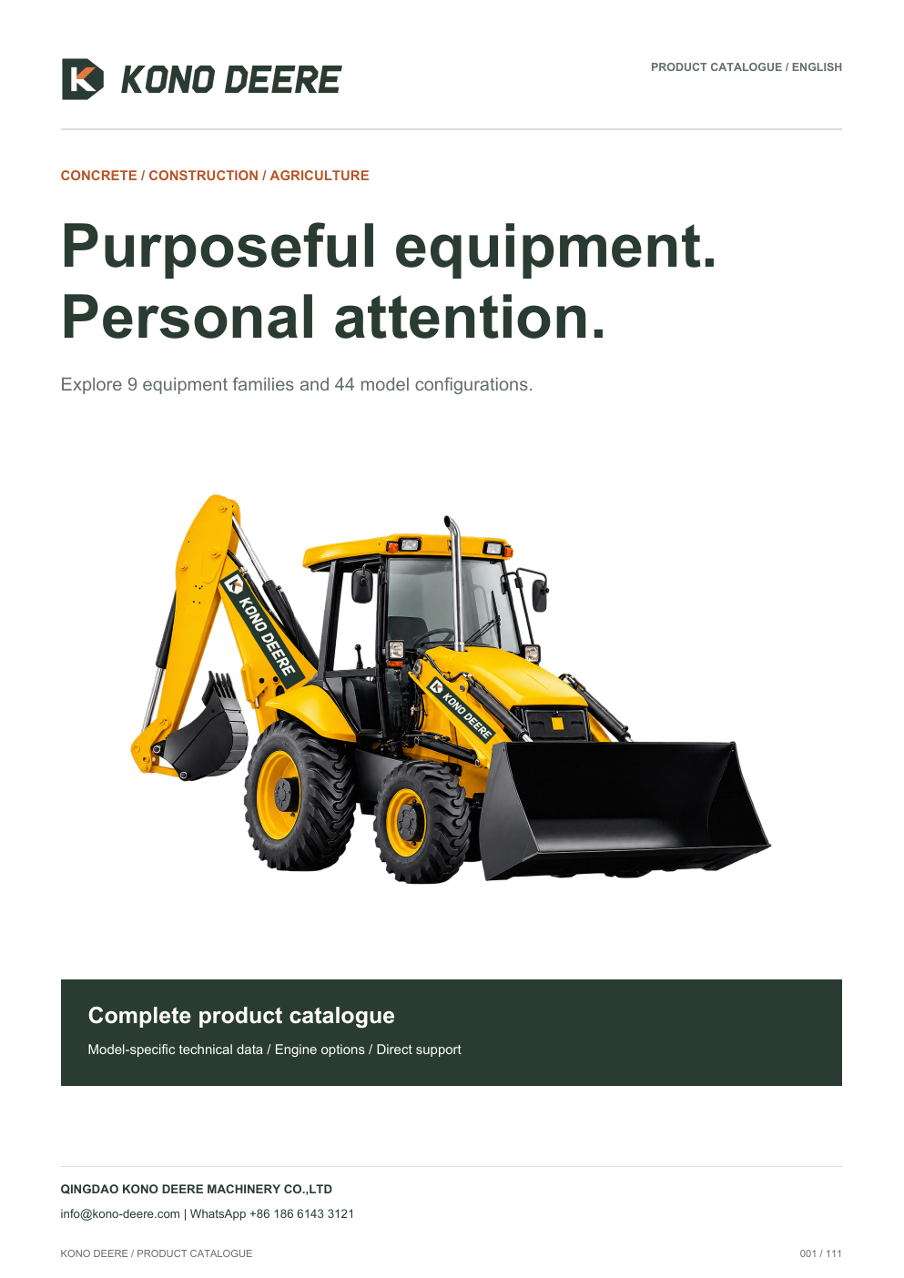 KONO DEERE - Complete product catalogue