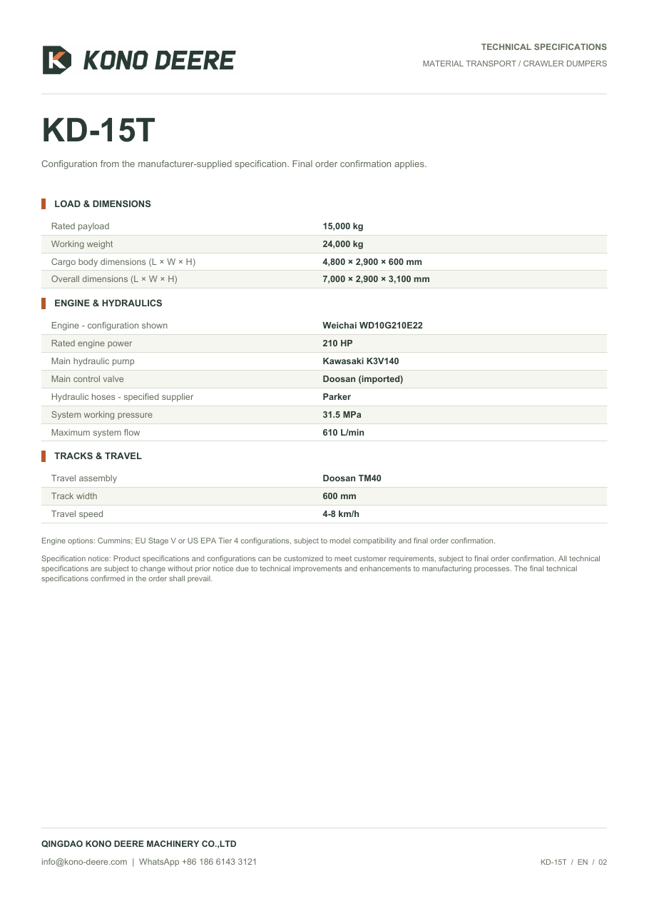 KD-15T — Product brochure, Page 2