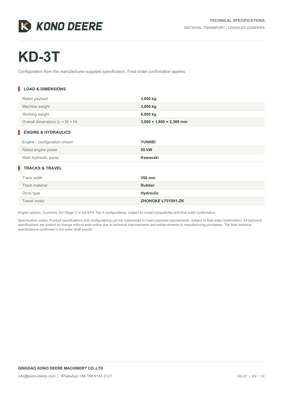 KD-3T — Product brochure, Page 2