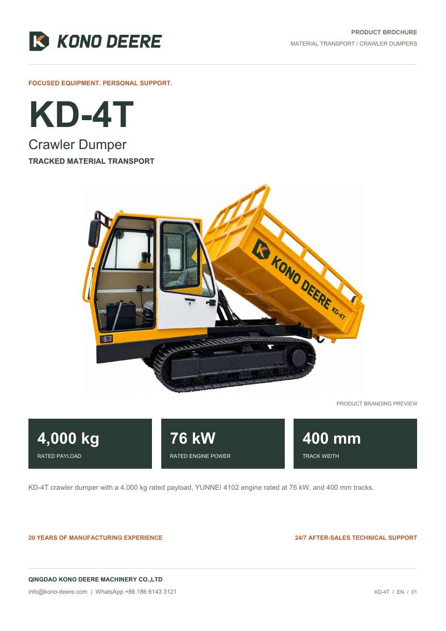 KONO DEERE KD-4T — Product brochure