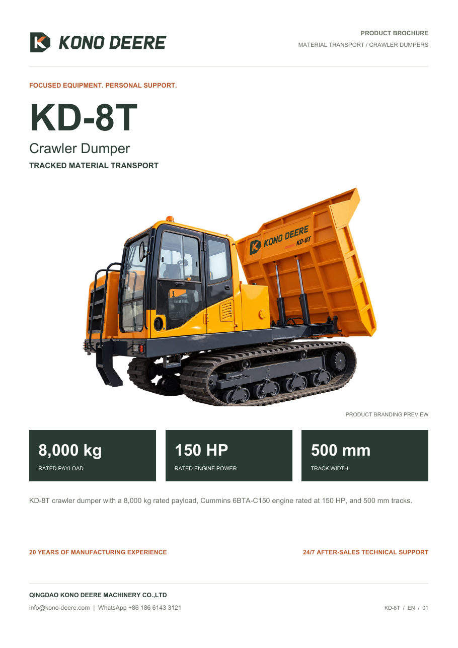 KONO DEERE KD-8T — Product brochure