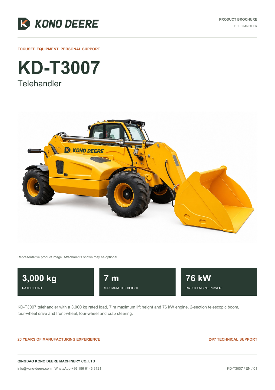 KONO DEERE KD-T3007 — Product brochure
