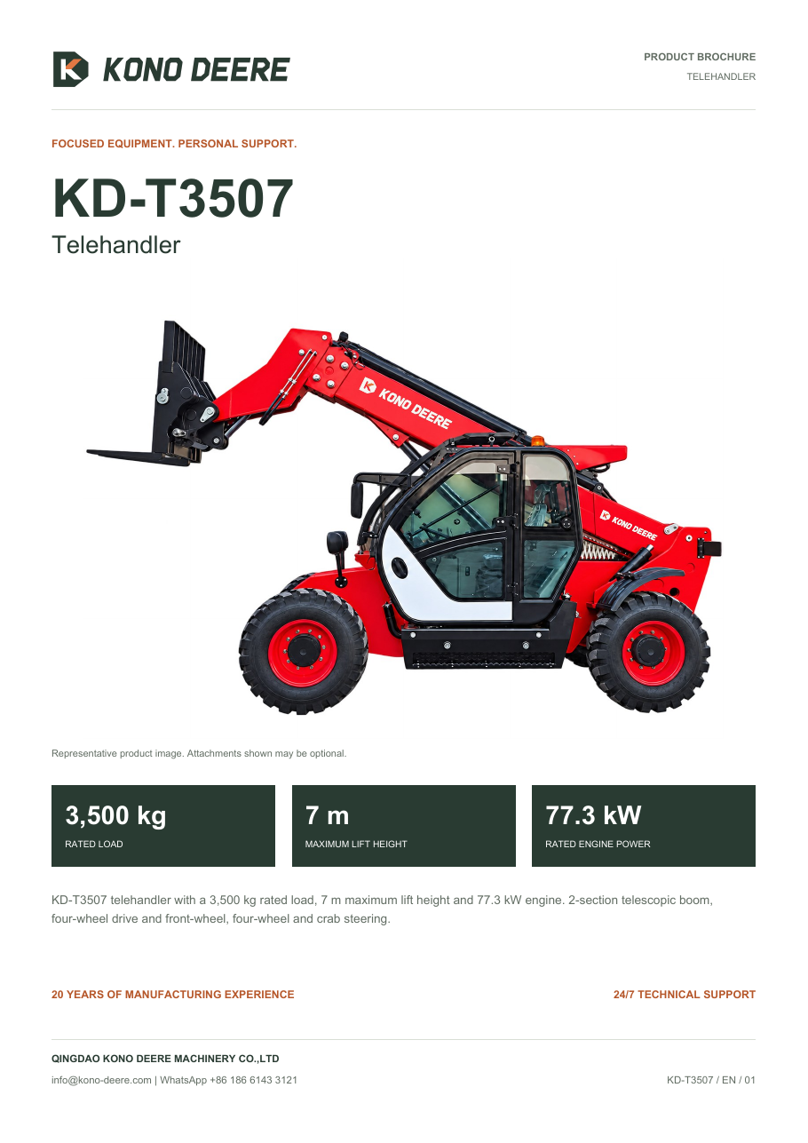 KONO DEERE KD-T3507 — Product brochure