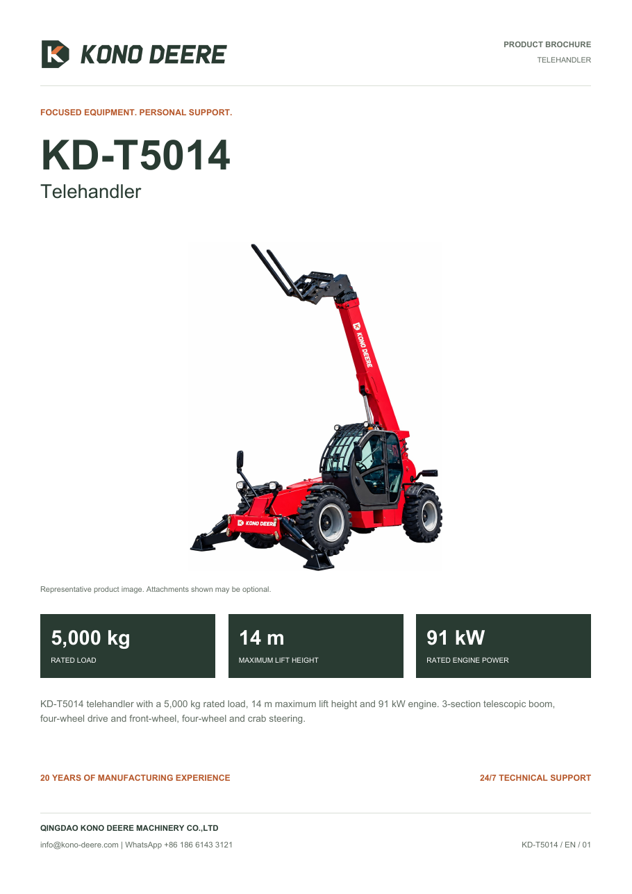 KONO DEERE KD-T5014 — Product brochure
