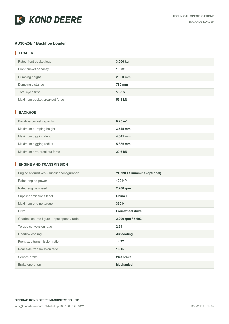 KD30-25B — Product brochure, Page 2