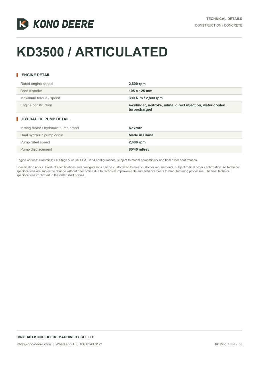 KD3500 — Product brochure, Page 3