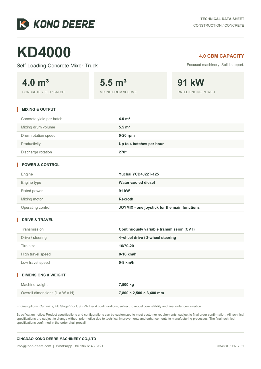 KD4000 — Product brochure, Page 2