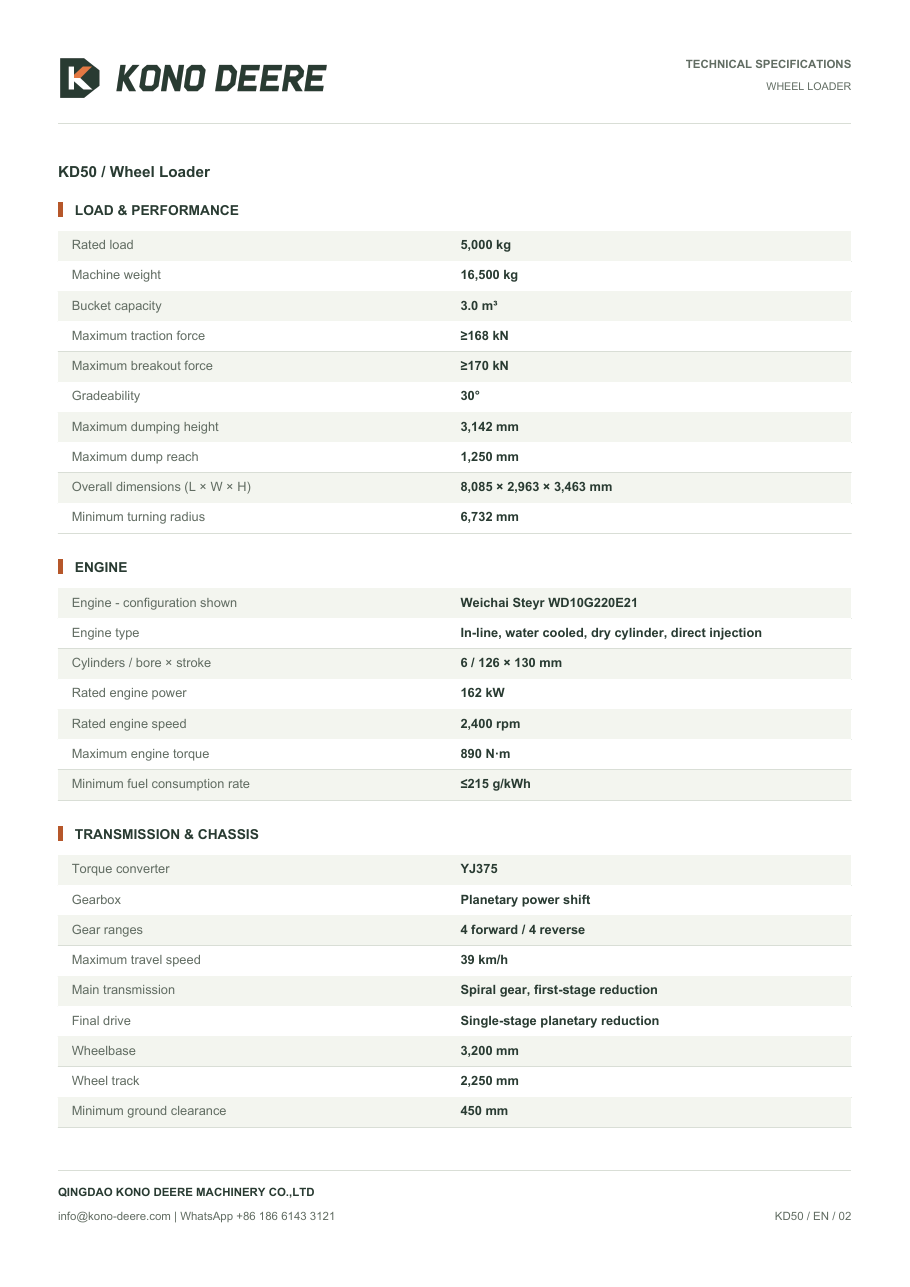 KD50 — Brochure produit, Page 2