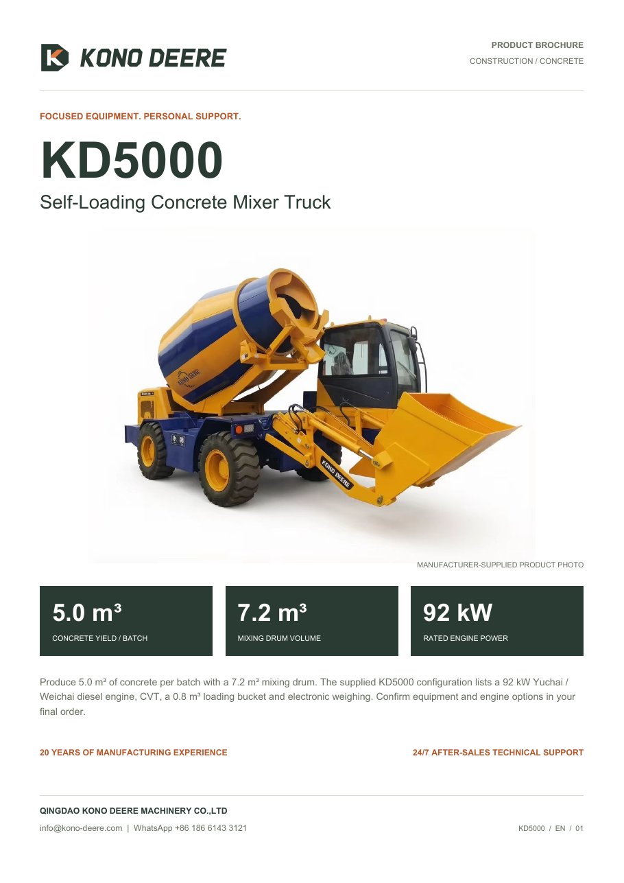 KONO DEERE KD5000 — Product brochure