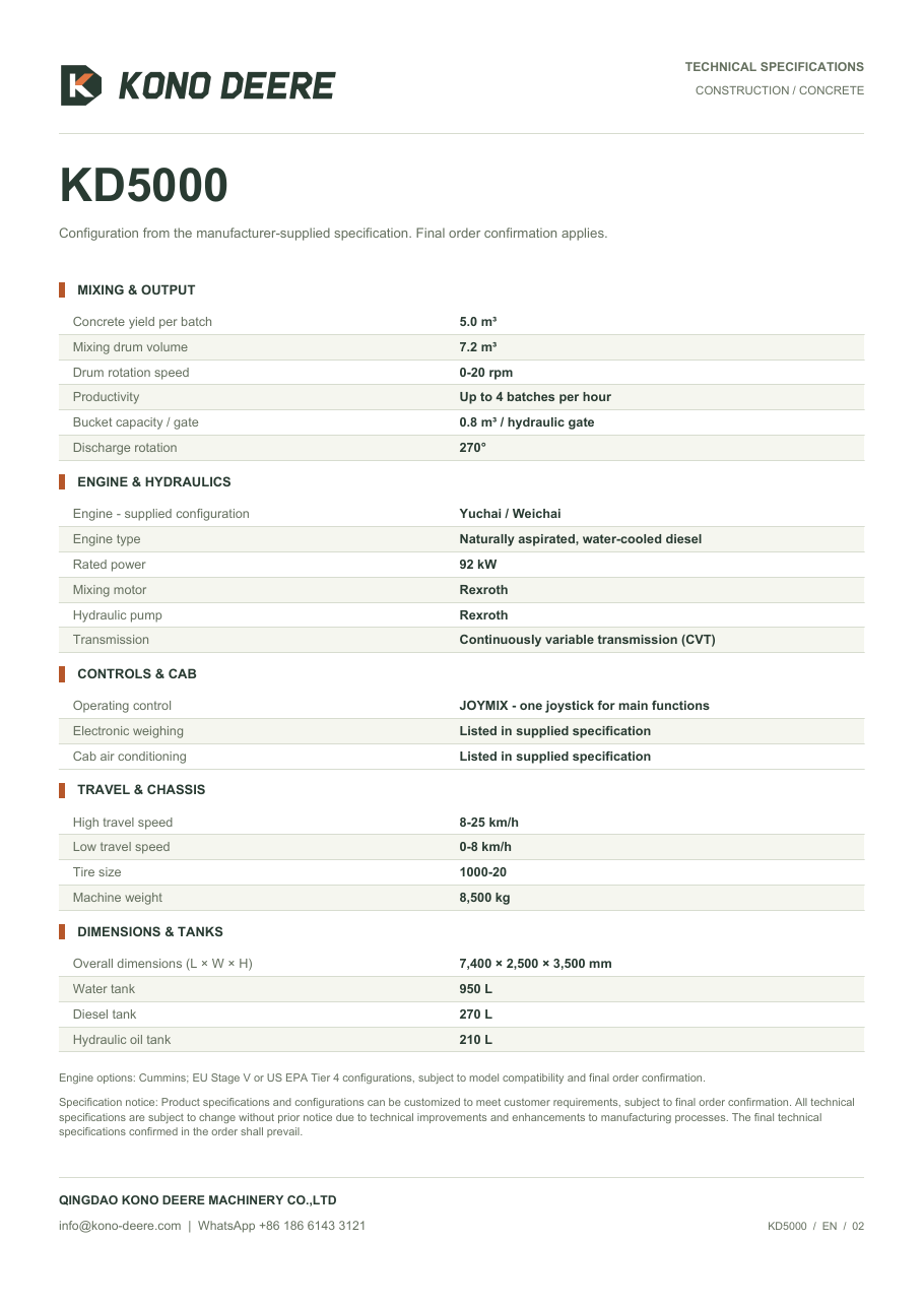 KD5000 — Brochura do produto, Página 2