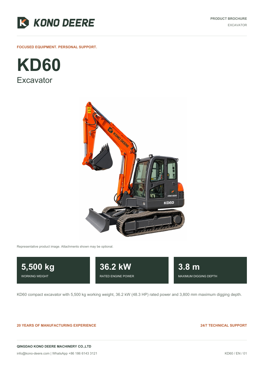 KONO DEERE KD60 — Product brochure