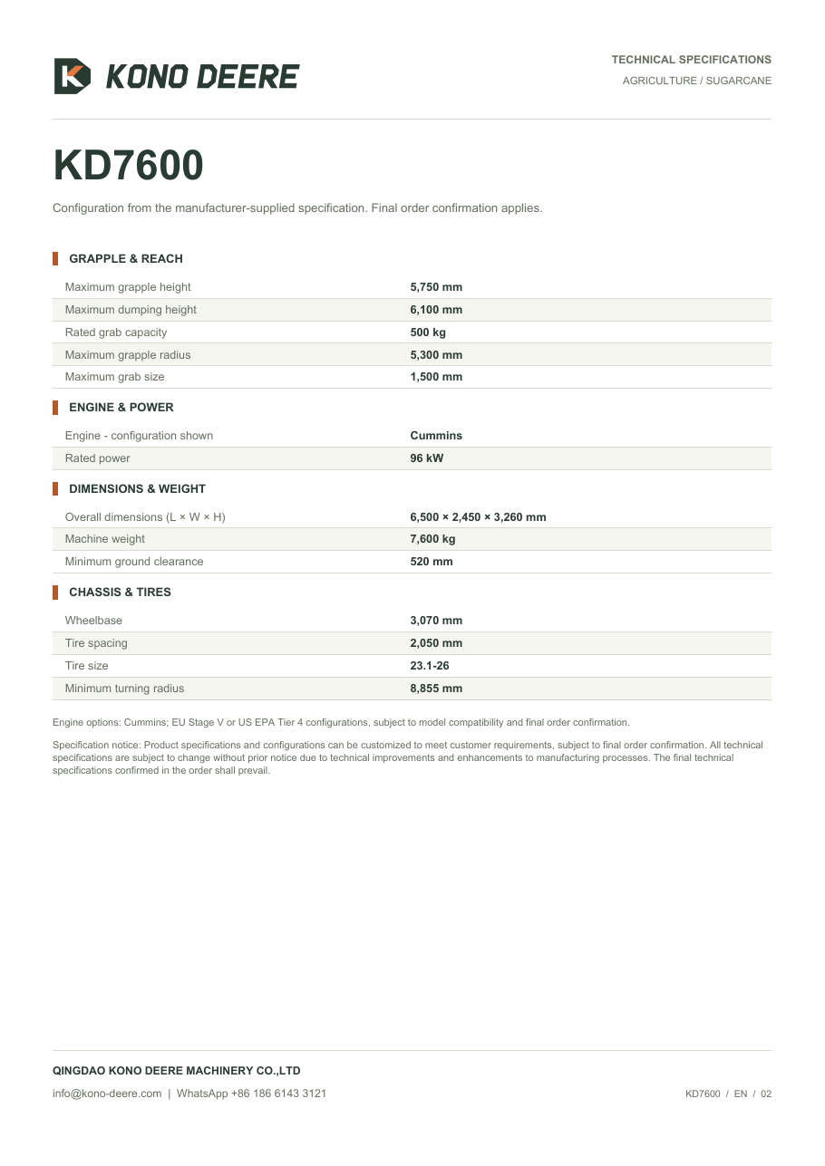 KD7600 — Folleto del producto, Página 2