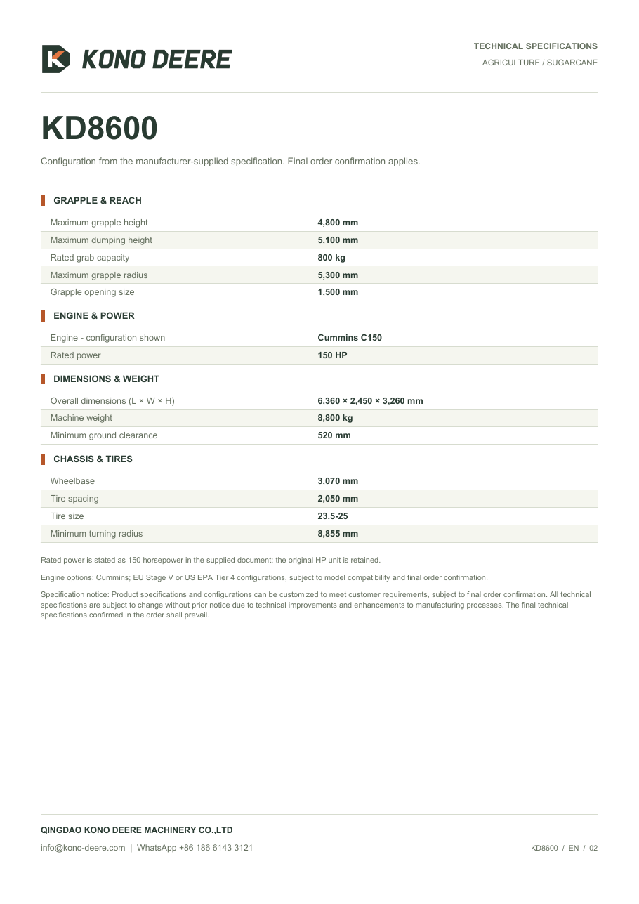 KD8600 — Product brochure, Page 2