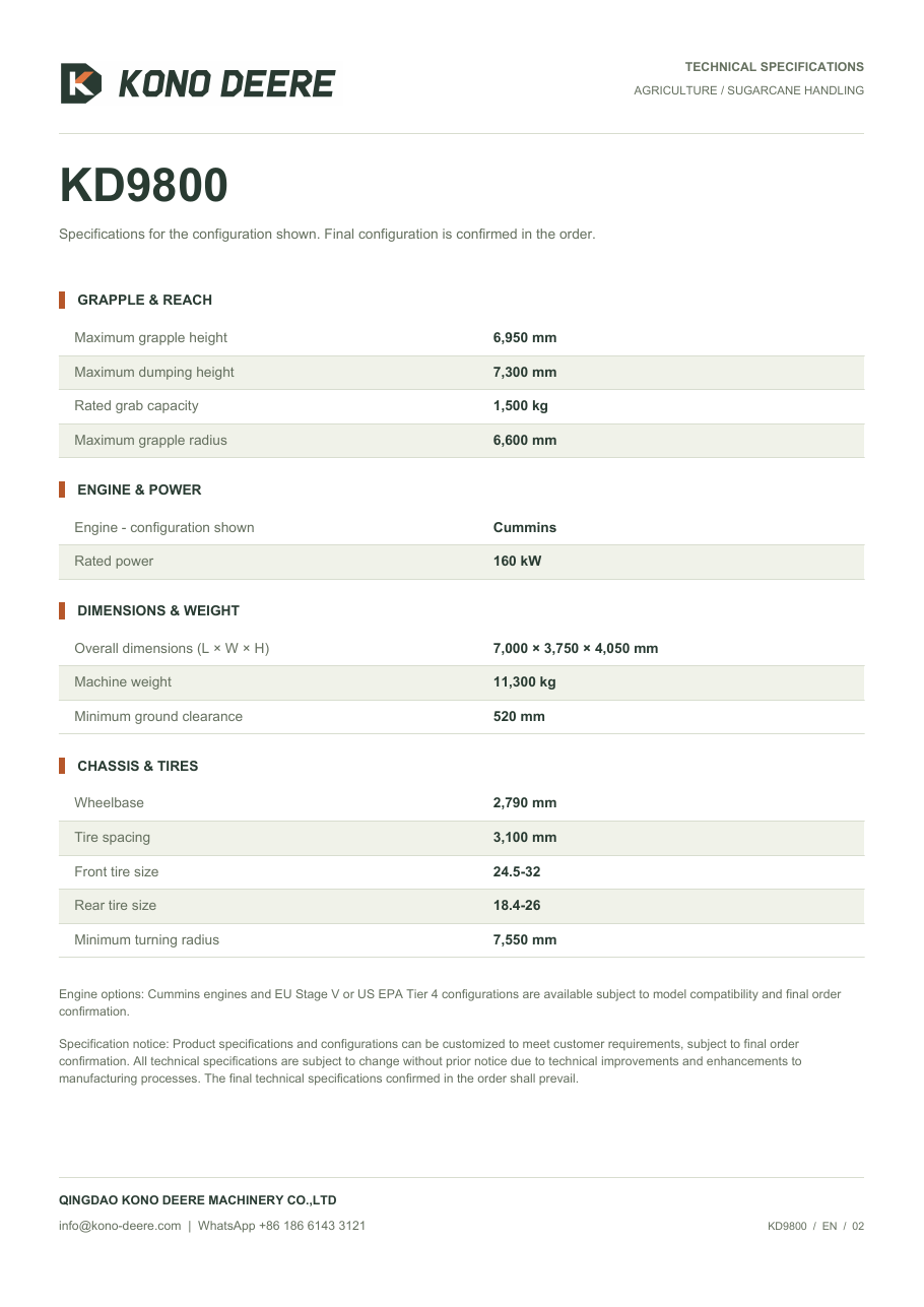 KD9800 — Product brochure, Page 2